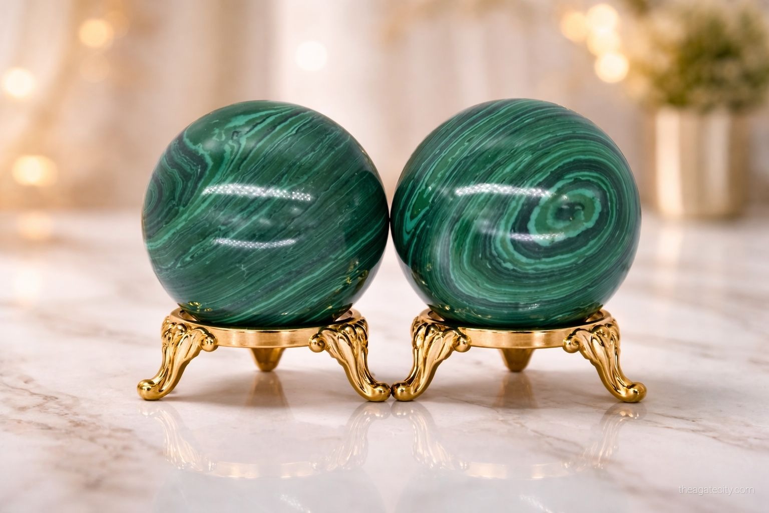 Handcraft Natural Malachite Crystal Sphere Polished - 2