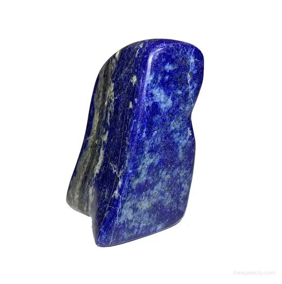 Polished  Lapis Lazuli Freeform Stone Deep Blue Display Decor - 3