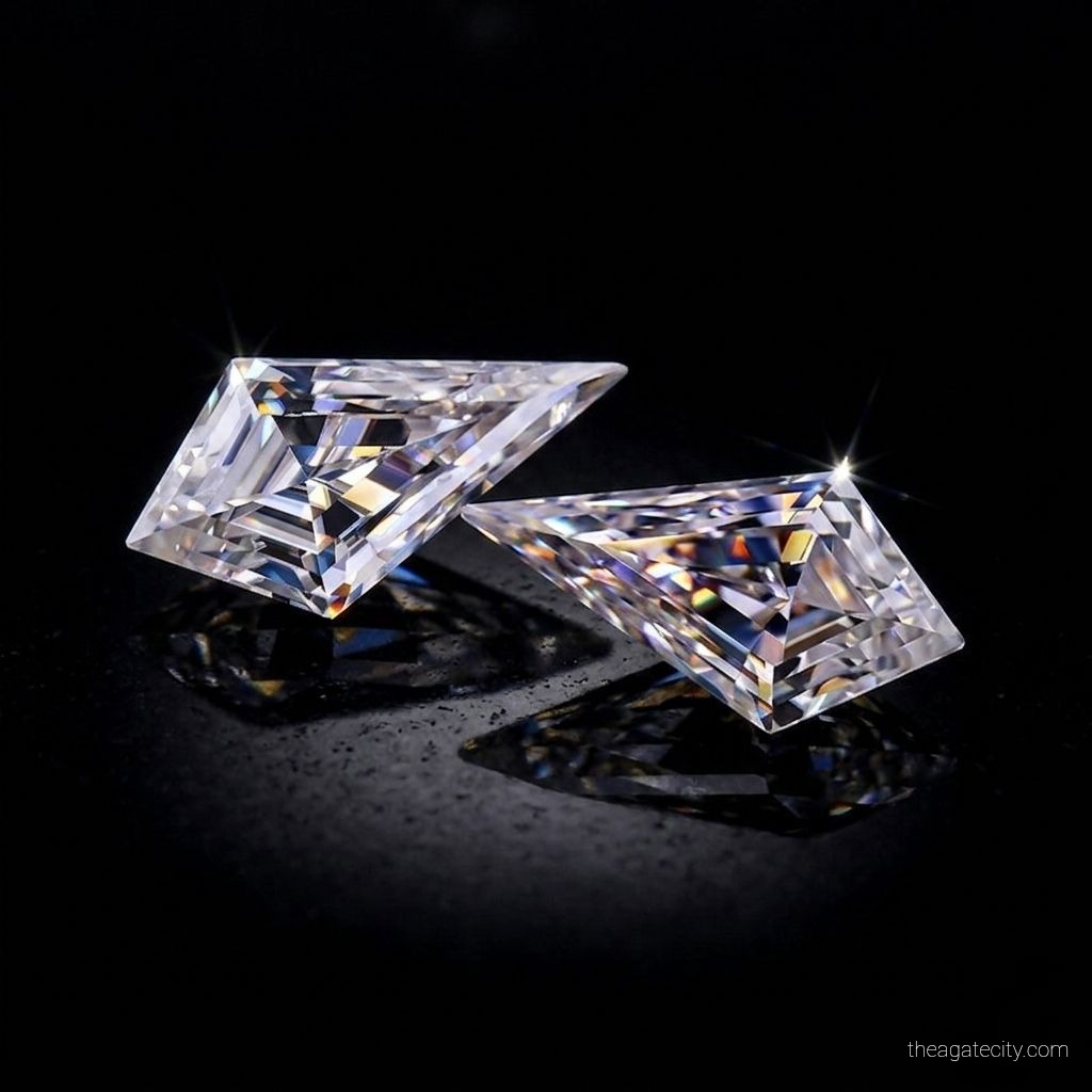 White Kite Cut Gemstone Brilliant Loose Stone For jewelry making - 2