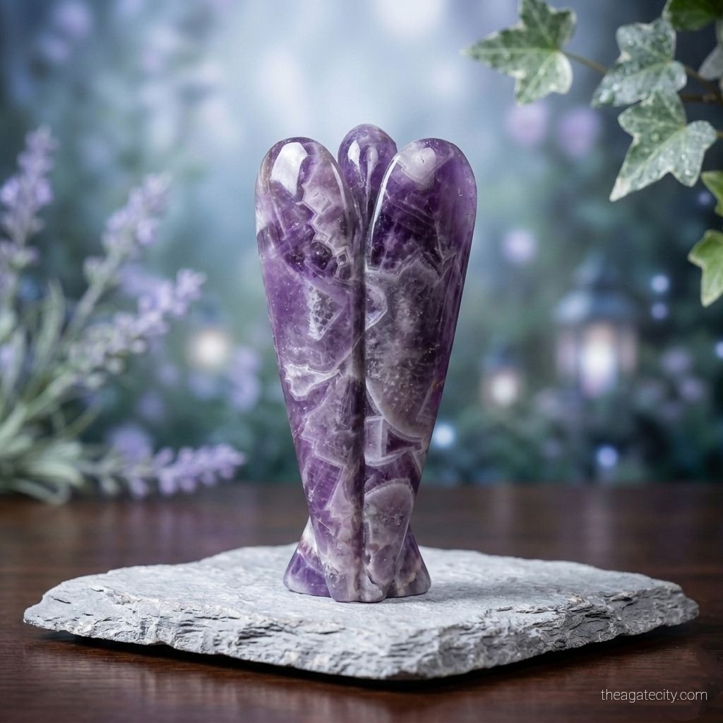 Natural Amethyst Angel Handmade Home Decor - 2