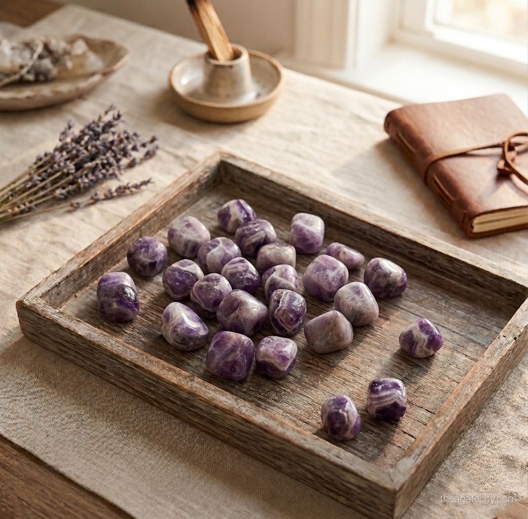 Amethyst Tumbled Stone 0.50 to 1.5 Inch Polished Purple Crystal - 2